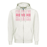 Oatmeal Heather me vs me Zipper Hoodie - MaliasSmallBusiness