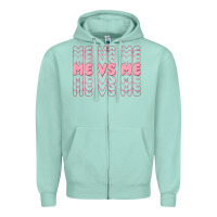 Seafoam me vs me Zipper Hoodie - MaliasSmallBusiness