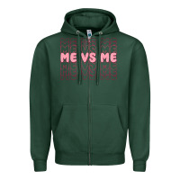 Sports Green me vs me Zipper Hoodie - MaliasSmallBusiness