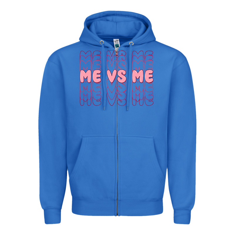 Me Vs Me Zipper Hoodie by MaliasSmallBusiness | Teevron