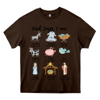 Chocolate Brown god says i am Heavy Core Tee - MaliasSmallBusiness