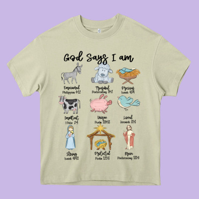 God Says I Am Heavy Core Tee Designed By Maliassmallbusiness