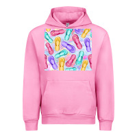 Fuchsia Pink flip flops with leopard Urban Hoodie - TumblerDesignByShophia