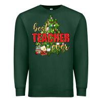 Best Teacher Ever With Christmas Tree Premium Sweatshirt | Teevron