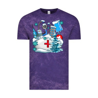 Cloud Purple Winter Nurse life Vintage Tee - AdoDesignShop