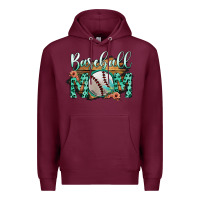 Burgundy Baseboll Mom Premium Hoodie - Bettercallsaul