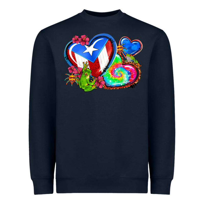 Western Leopard Puerto Rico   Hearts Heavyweight Sweatshirt by AdoDesignShop | Teevron
