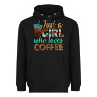 Black just a girl who loves coffee Heavyweight Hoodie - BundleAndBundleShop