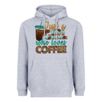 Heather Grey just a girl who loves coffee Heavyweight Hoodie - BundleAndBundleShop