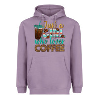 Lavender just a girl who loves coffee Heavyweight Hoodie - BundleAndBundleShop
