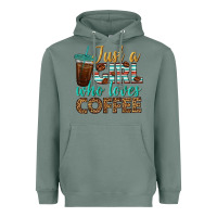 Sage just a girl who loves coffee Heavyweight Hoodie - BundleAndBundleShop