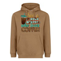 Toasted Coconut just a girl who loves coffee Heavyweight Hoodie - BundleAndBundleShop