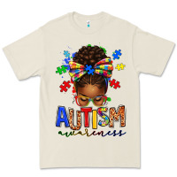 Bone autism awareness afro messy bun Premium Tee - texasbilliewilder