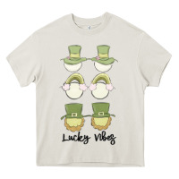 Cream lucky vibes Heavy Core Tee - MaliasSmallBusiness