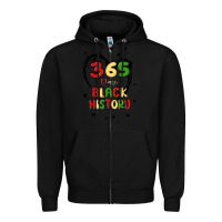 Black 365 days Zipper Hoodie - MaliasSmallBusiness