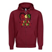 Burgundy 365 days Zipper Hoodie - MaliasSmallBusiness