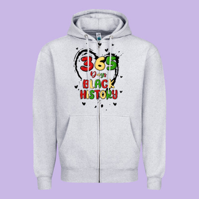 365 Days Zipper Hoodie Designed By Maliassmallbusiness