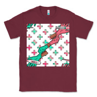 Burgundy Nurse Gloves Seamless Pattern Classic Tee - BundleAndBundleShop