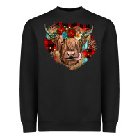 Black christmas cow gemstone Heavyweight Sweatshirt - JahusDesignShop