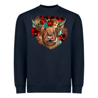 Navy christmas cow gemstone Heavyweight Sweatshirt - JahusDesignShop