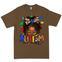 Cacao autism mom afro locs messy bun Premium Tee - texasbilliewilder