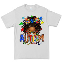 Dove Grey autism mom afro locs messy bun Premium Tee - texasbilliewilder