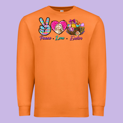 Peace Love Easter Premium Sweatshirt Designed By Bundleandbundleshop