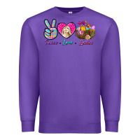 Purple Peace Love Easter Premium Sweatshirt - BundleAndBundleShop