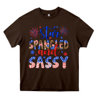 Chocolate Brown star spangled and sassy Heavy Core Tee - Artiststas