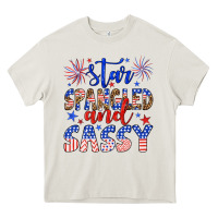 Cream star spangled and sassy Heavy Core Tee - Artiststas