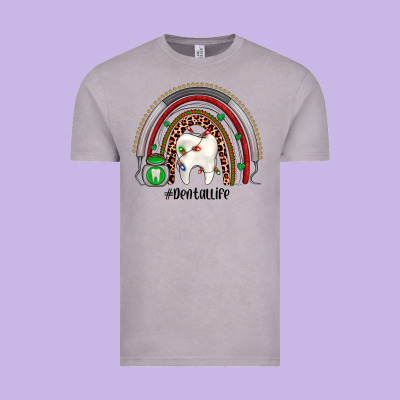 Christmas Dental Life Rainbow Vintage Tee Designed By Jahusdesignshop