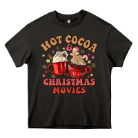 Asphalt hot cocoa and christmas movies Heavy Core Tee - MaliasSmallBusiness