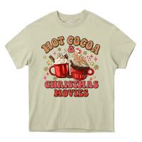 Mossy hot cocoa and christmas movies Heavy Core Tee - MaliasSmallBusiness