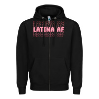 Black latina af Zipper Hoodie - MaliasSmallBusiness