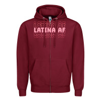 Burgundy latina af Zipper Hoodie - MaliasSmallBusiness