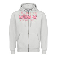 Dove Grey latina af Zipper Hoodie - MaliasSmallBusiness