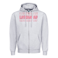 Heather Grey latina af Zipper Hoodie - MaliasSmallBusiness