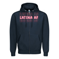 Navy latina af Zipper Hoodie - MaliasSmallBusiness