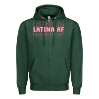 Sports Green latina af Zipper Hoodie - MaliasSmallBusiness