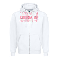 White latina af Zipper Hoodie - MaliasSmallBusiness
