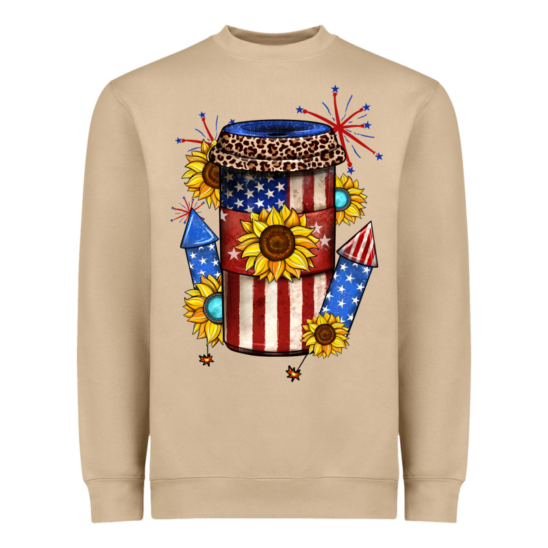 4th Of July Coffee Cup Heavyweight Sweatshirt by JahusDesignShop | Teevron