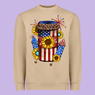 4th Of July Coffee Cup Heavyweight Sweatshirt Designed By Jahusdesignshop
