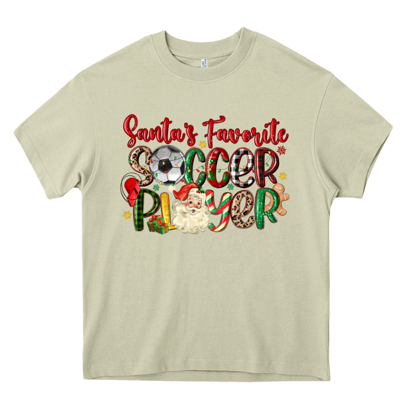 Santas Favorite Soccer Player Heavy Core Tee by MaliasSmallBusiness | Teevron