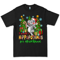 Black i want a hippopotamus for christmas Premium Tee - Zillion Design Studio