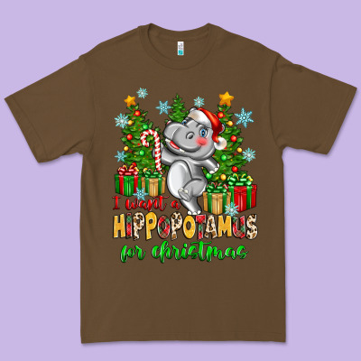 I Want A Hippopotamus For Christmas Premium Tee Designed By Zillion Design Studio