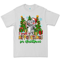 Dove Grey i want a hippopotamus for christmas Premium Tee - Zillion Design Studio