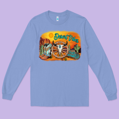 Desert Vibes Long Sleeve Tee Designed By Adodesignshop
