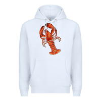 White crawfish Premium Hoodie - RanaPortraitStore