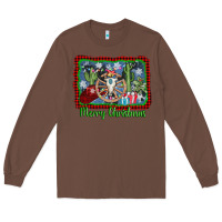Chestnut merry christmas western bull skull Long Sleeve Tee - AdoDesignShop