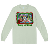 Matcha merry christmas western bull skull Long Sleeve Tee - AdoDesignShop